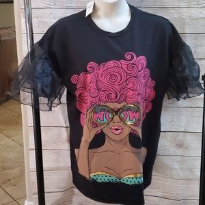 **NEW** Black graphic print shirt